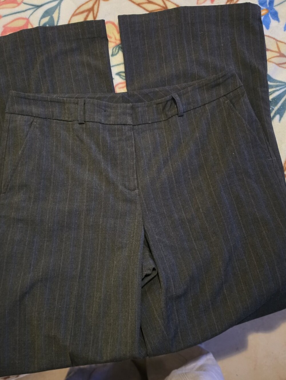 New York & Company Black Pinstripe Stretch Dress Pants